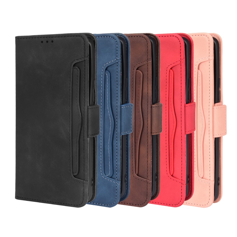 PU Leather Flip Phone Cover Multiple Card Slot Wallet Stand Protective Case for Huawei nova 9 - Black-10