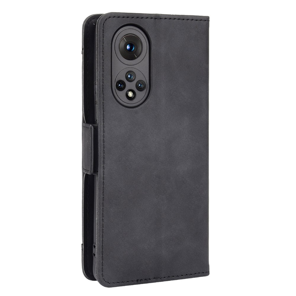 For Honor 50 Special Flip Phone Case Multiple Card Slot Design PU Leather Wallet Cover Protector - Black-3