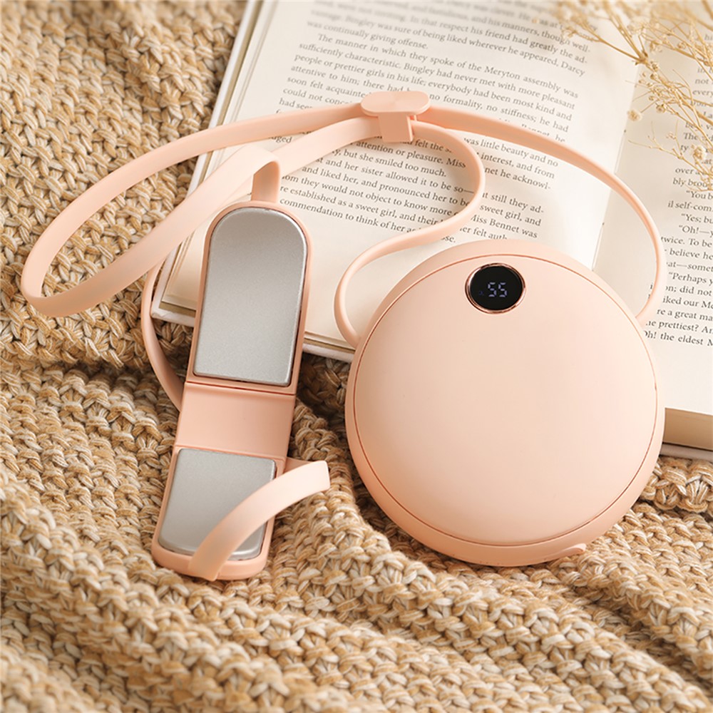 HL21 USB Rechargeable 10000mAh Neck Hanging Electric Winter Hand Neck Warmer Power Bank - Pink-2