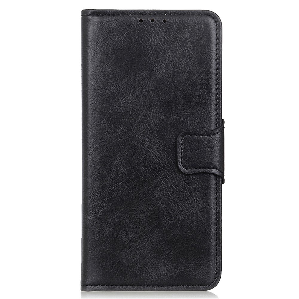 Wallet Stand Design Dual-Sided Magnetic Clasp Crazy Horse Texture PU Leather Phone Case Cover for OnePlus 9RT 5G - Black-2
