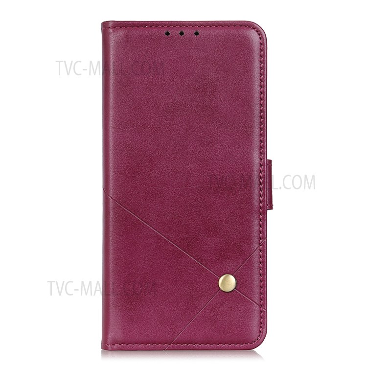 Stand Wallet Design Folio Flip PU Leather Phone Case Overall Protection Shell for Huawei nova 8i/Honor 50 Lite - Red-2