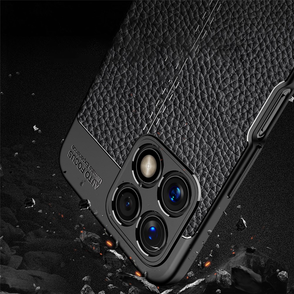 Carbon Fiber Texture Shock-Absorption Flexible TPU Protective Phone Case for Honor X30i - Black-4