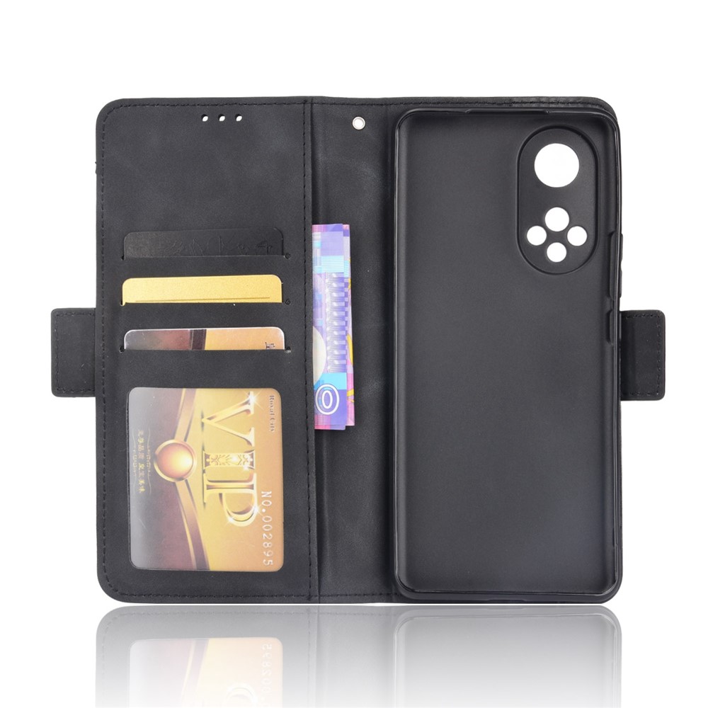 Special Phone Case Magnetic Closure Multiple Card Slots Design PU Leather Wallet Phone Cover for Huawei nova 9 Pro / Honor 50 Pro - Black-6