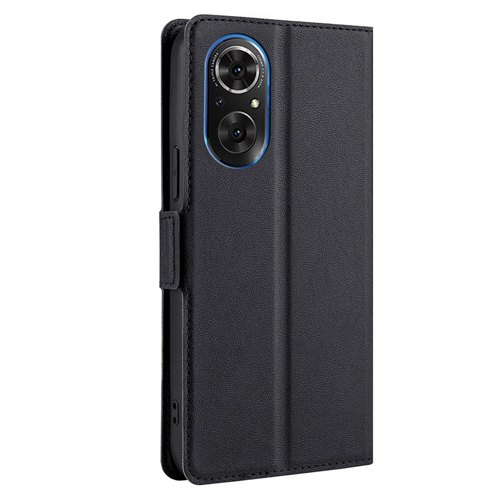 Ultra-thin Supporting Stand Strong Magnetic Closure Phone Cover PU Leather Phone Case Cover for Honor 50 SE - Black-2