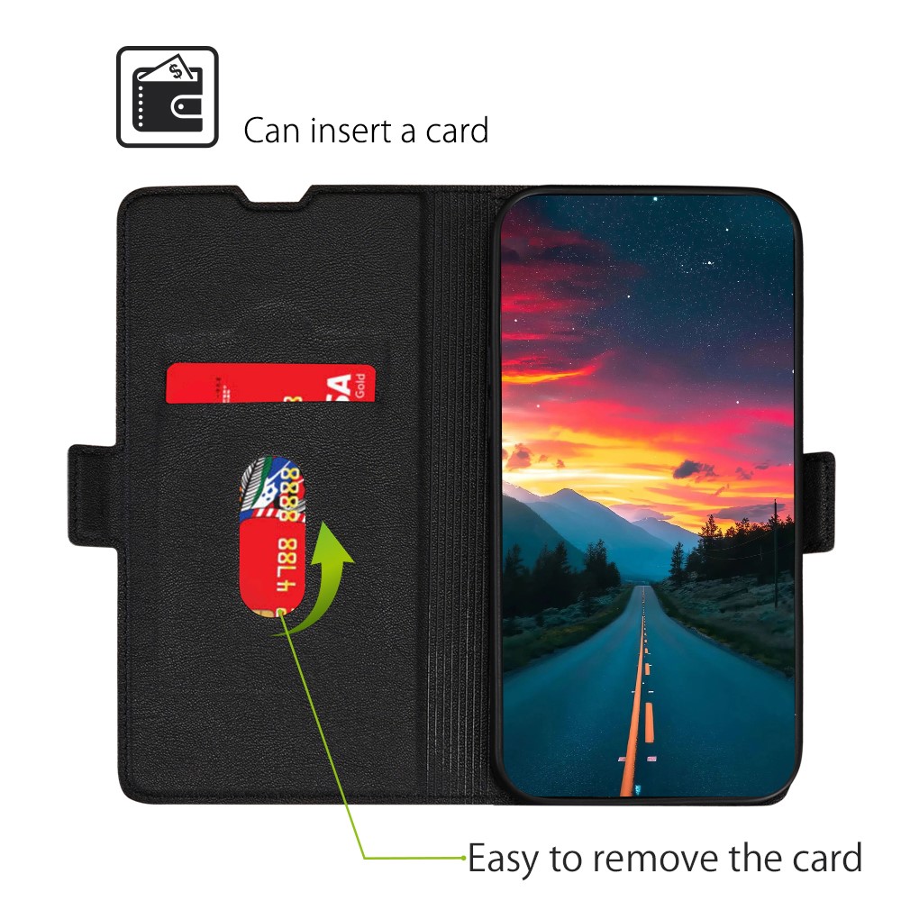 Ultra-thin Supporting Stand Strong Magnetic Closure Phone Cover PU Leather Phone Case Cover for Honor 50 SE - Black-7