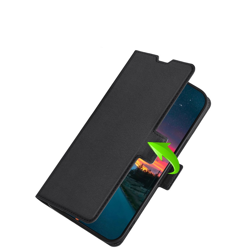 Ultra-thin Supporting Stand Strong Magnetic Closure Phone Cover PU Leather Phone Case Cover for Honor 50 SE - Black-8