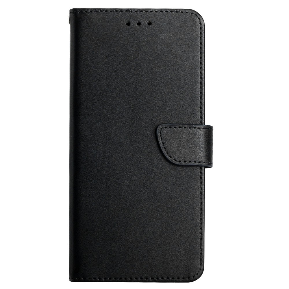 For Huawei P20 Flip Cover TPU + Genuine Leather Nappa Texture Multifunction Wallet Stand Good Protective Phone Case - Black-8