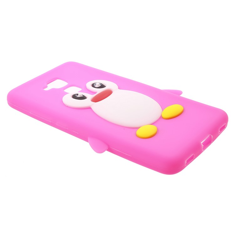 3D Penguin Silicone Case Accessory for Huawei Honor 5c / GT3 - Rose-2