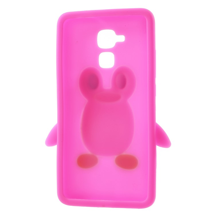 3D Penguin Silicone Case Accessory for Huawei Honor 5c / GT3 - Rose-3