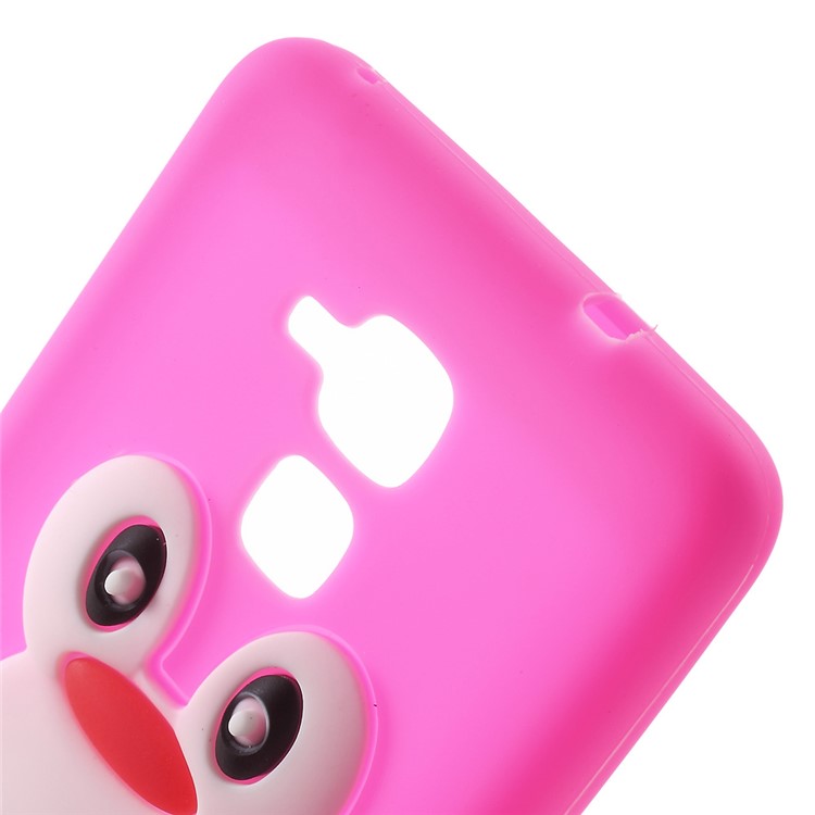3D Penguin Silicone Case Accessory for Huawei Honor 5c / GT3 - Rose-4