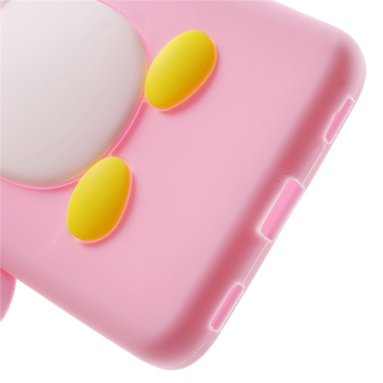 3D Penguin Flex Silicone Back Case for Huawei Honor 5c / GT3 - Pink-4