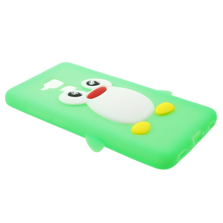 3D Penguin Silicone Phone Cover Case for Huawei Honor 5c / GT3 - Green-2