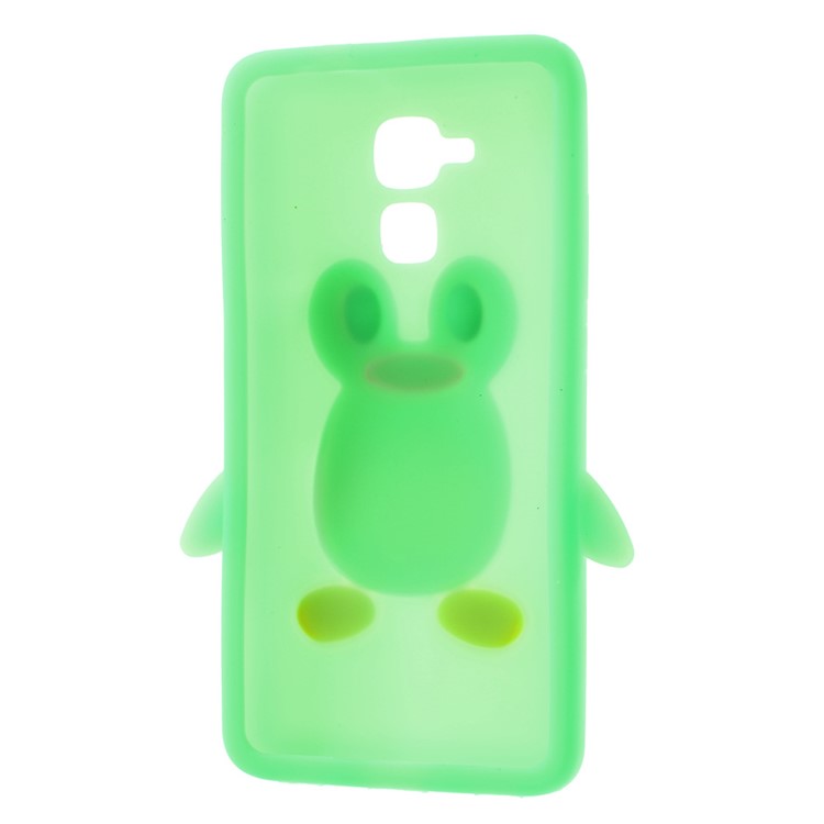 3D Penguin Silicone Phone Cover Case for Huawei Honor 5c / GT3 - Green-3