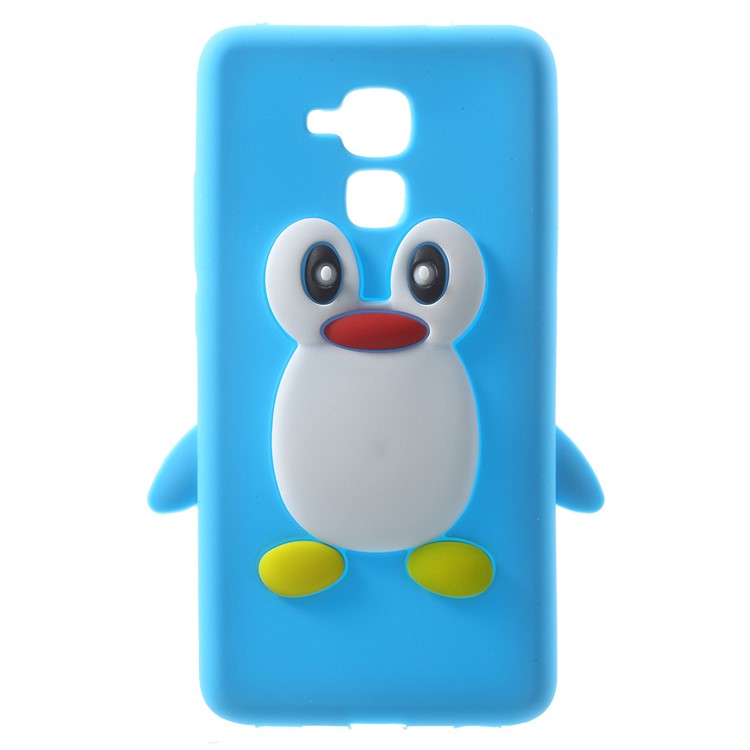 3D Penguin Silicone Gel Case Shell for Huawei Honor 5c / GT3 - Blue-1