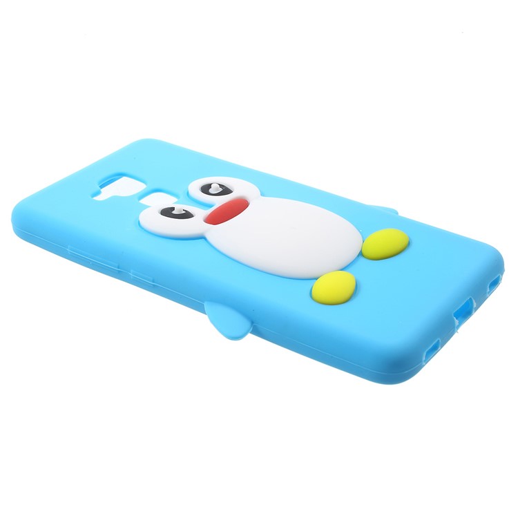3D Penguin Silicone Gel Case Shell for Huawei Honor 5c / GT3 - Blue-2