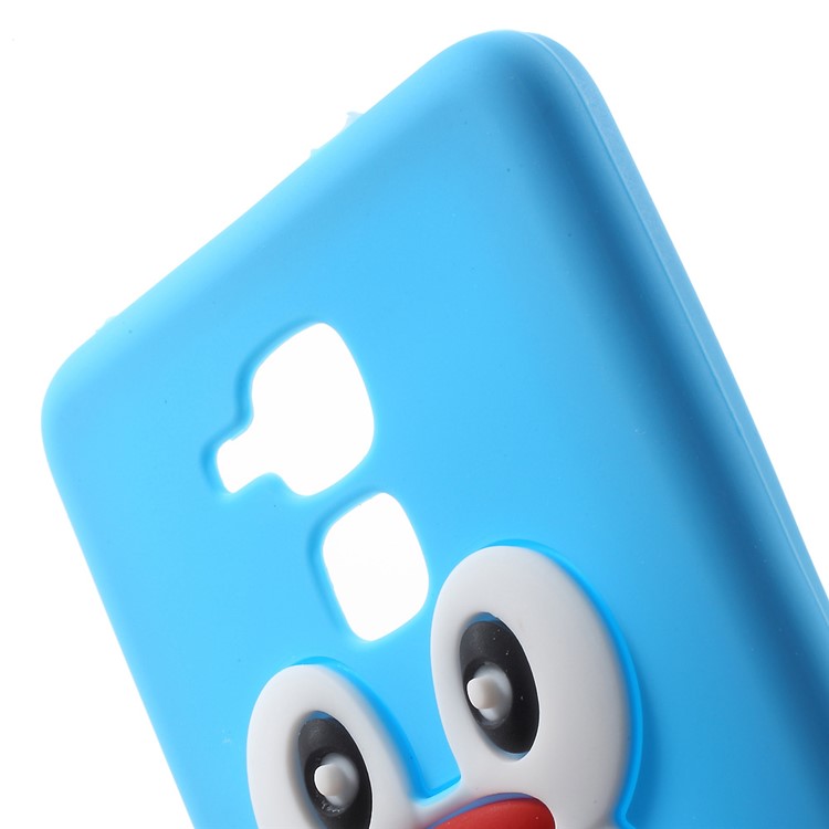 3D Penguin Silicone Gel Case Shell for Huawei Honor 5c / GT3 - Blue-4