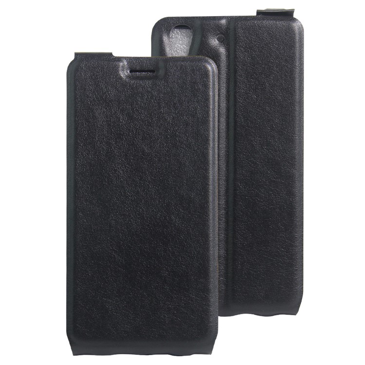 Crazy Horse Vertical Leather Card Holder Case for Huawei Y6II / Honor 5A - Black-1