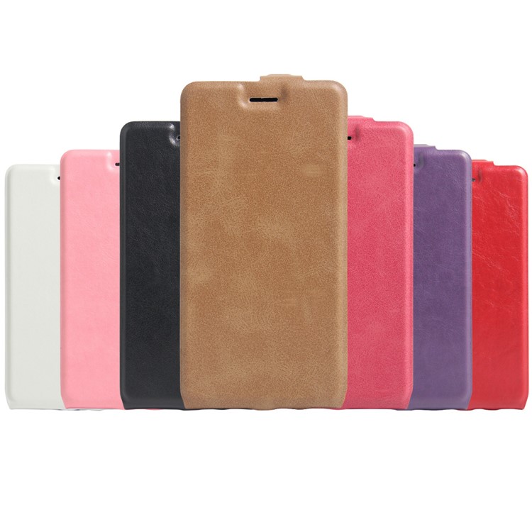Crazy Horse Vertical Leather Card Holder Case for Huawei Y6II / Honor 5A - Black-5