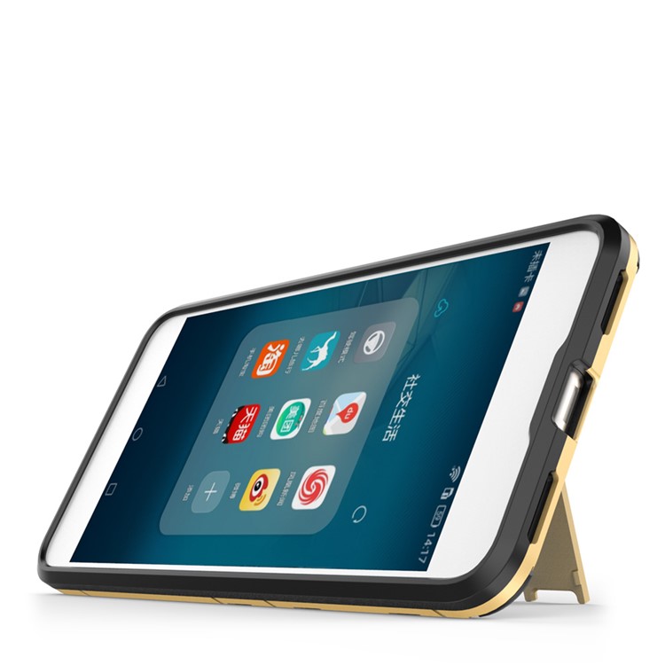 Solid PC + TPU Hybrid Cover Case with Kickstand for Huawei Honor 5A - Gold-6