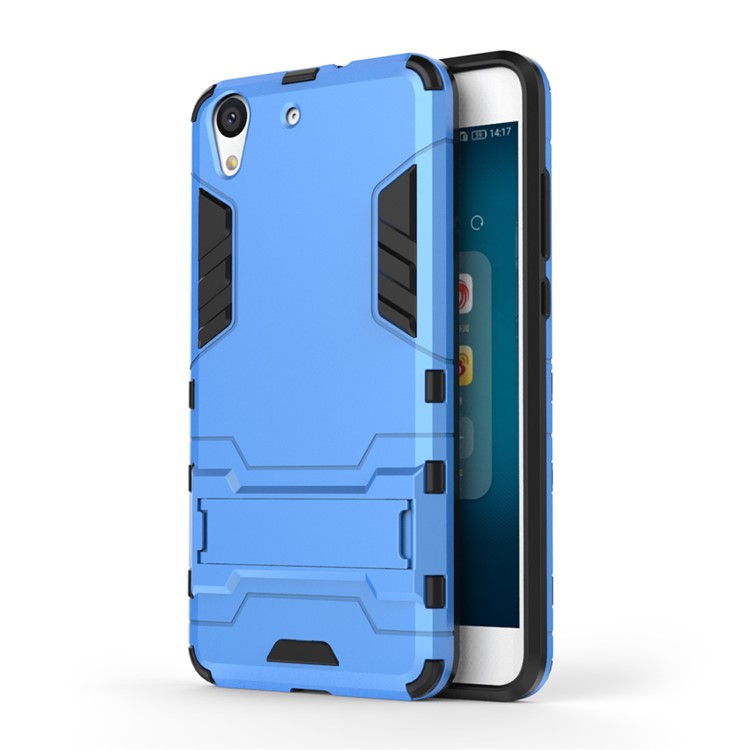 Solid PC + TPU Hybrid Shell with Kickstand for Huawei Honor 5A - Baby Blue-1