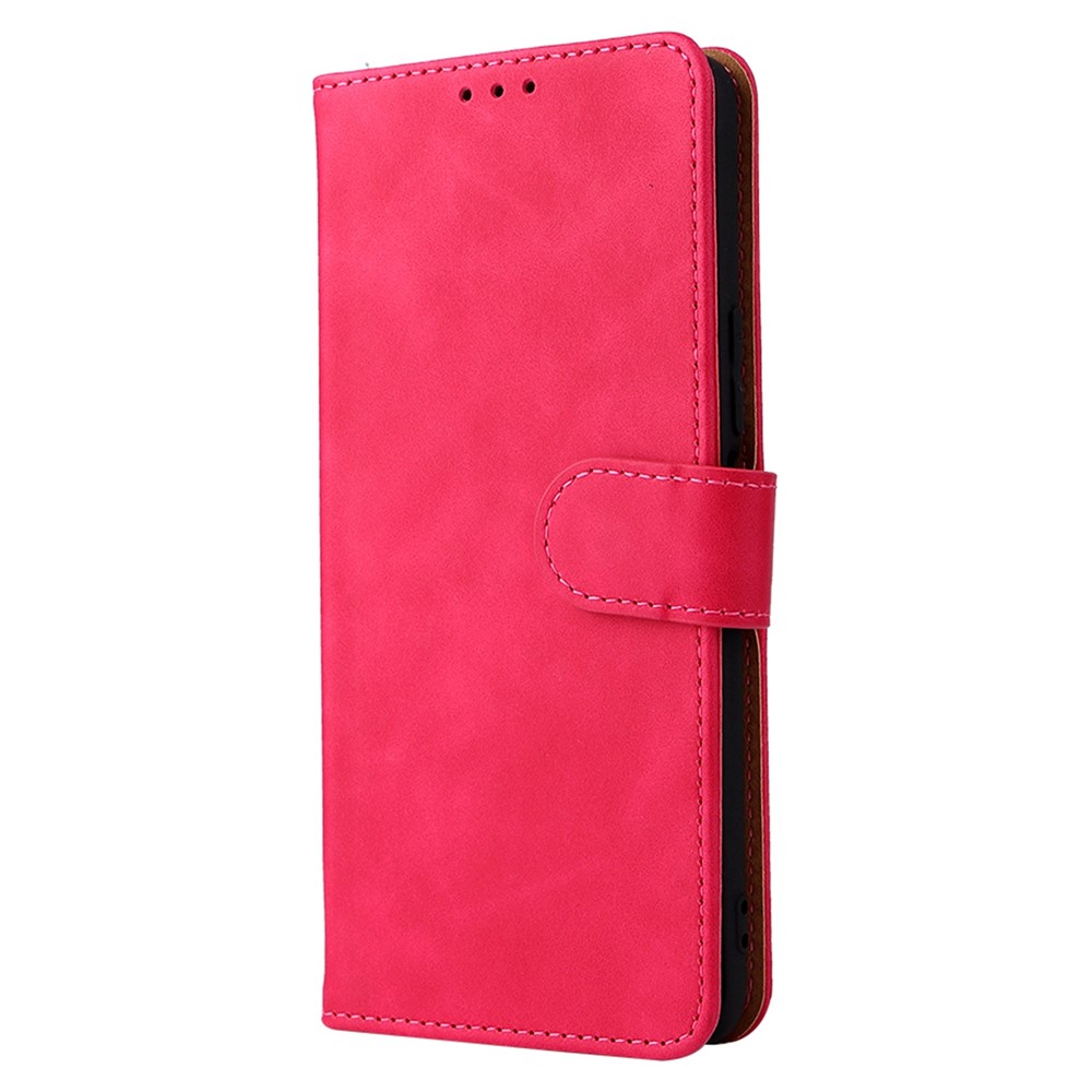 Folio Flip Skin-touch Feeling Case Drop-proof Stand Wallet Leather Phone Cover with Strap for Honor 50 Lite/Huawei nova 8i - Red-2