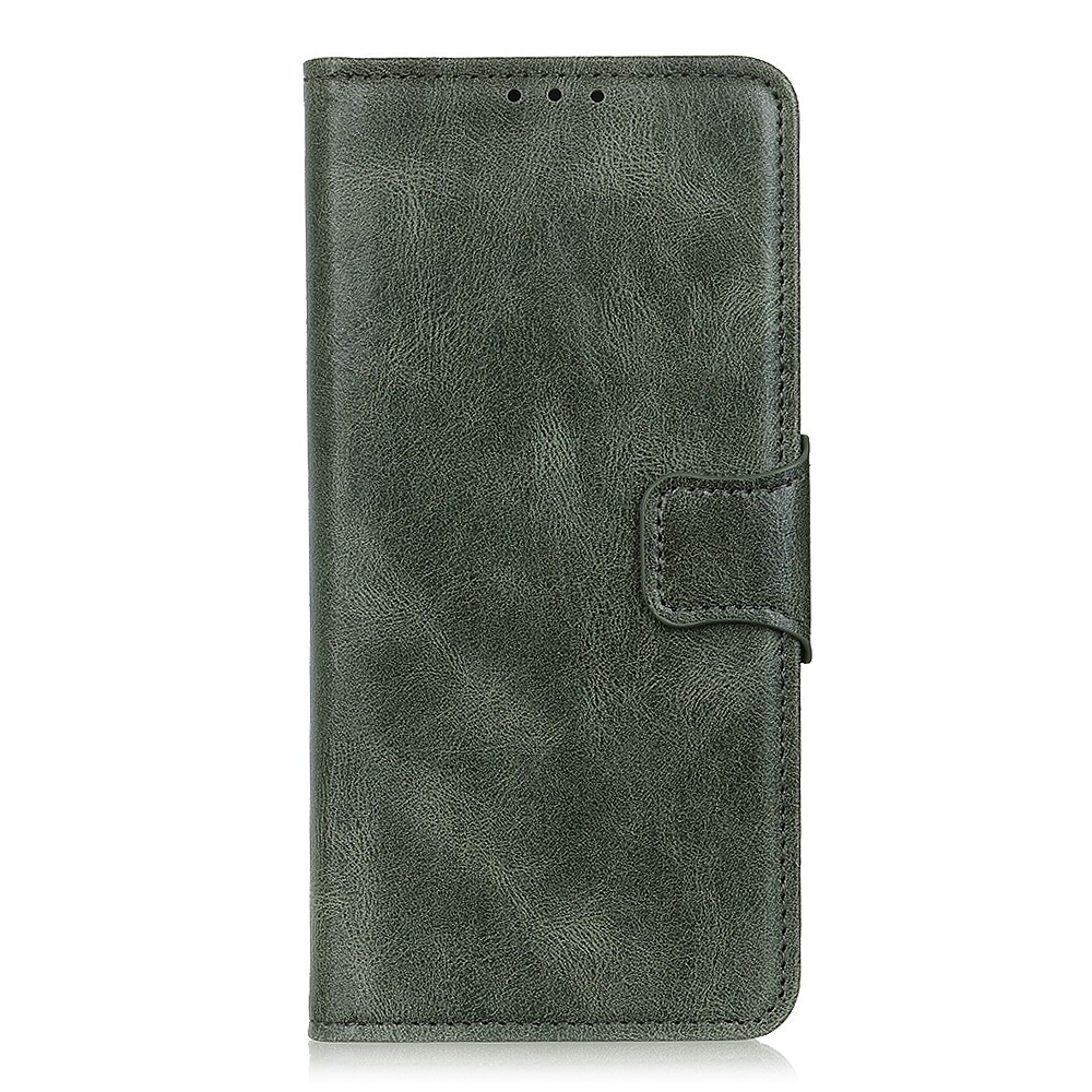 Crazy Horse Texture Wallet Stand PU Leather Magnetic Clasp Phone Case for OnePlus Nord N20 5G - Blackish Green-2