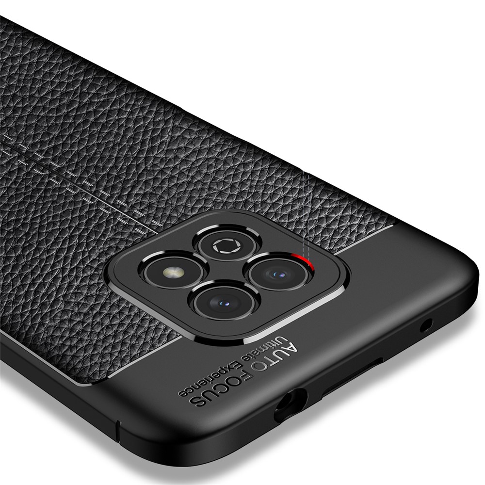 Litchi Texture Scratch-resistant Flexible TPU Case Phone Protective Cover for Honor Play5 Youth - Black-5