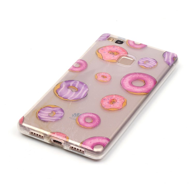 Clear Soft IMD TPU Case Cover for Huawei P9 Lite / G9 Lite - Donuts-3