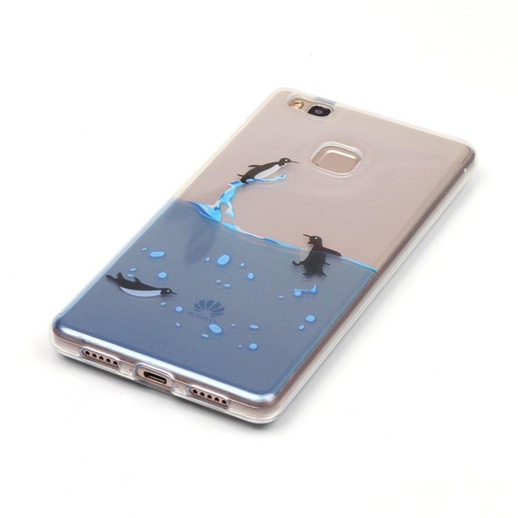 Clear IMD TPU Back Cover Case for Huawei P9 Lite / G9 Lite - Penguins-3