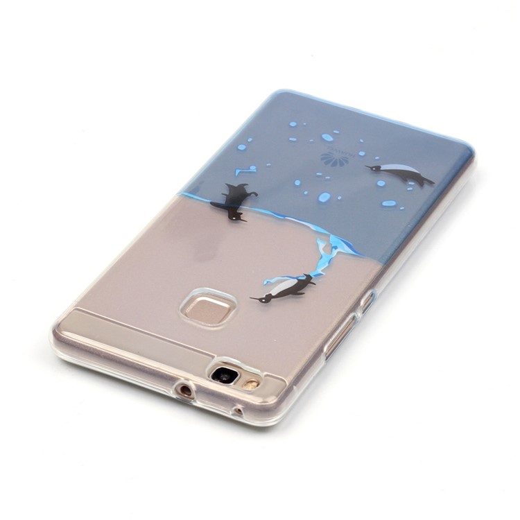 Clear IMD TPU Back Cover Case for Huawei P9 Lite / G9 Lite - Penguins-4