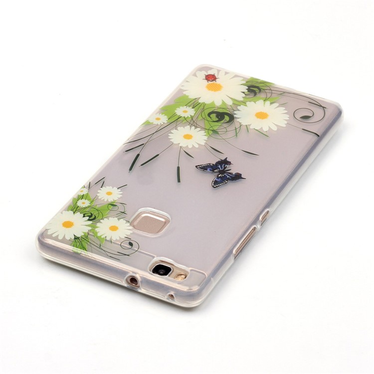 Clear IMD TPU Phone Cover for Huawei P9 Lite / G9 Lite - Butterfly and Daisy-4