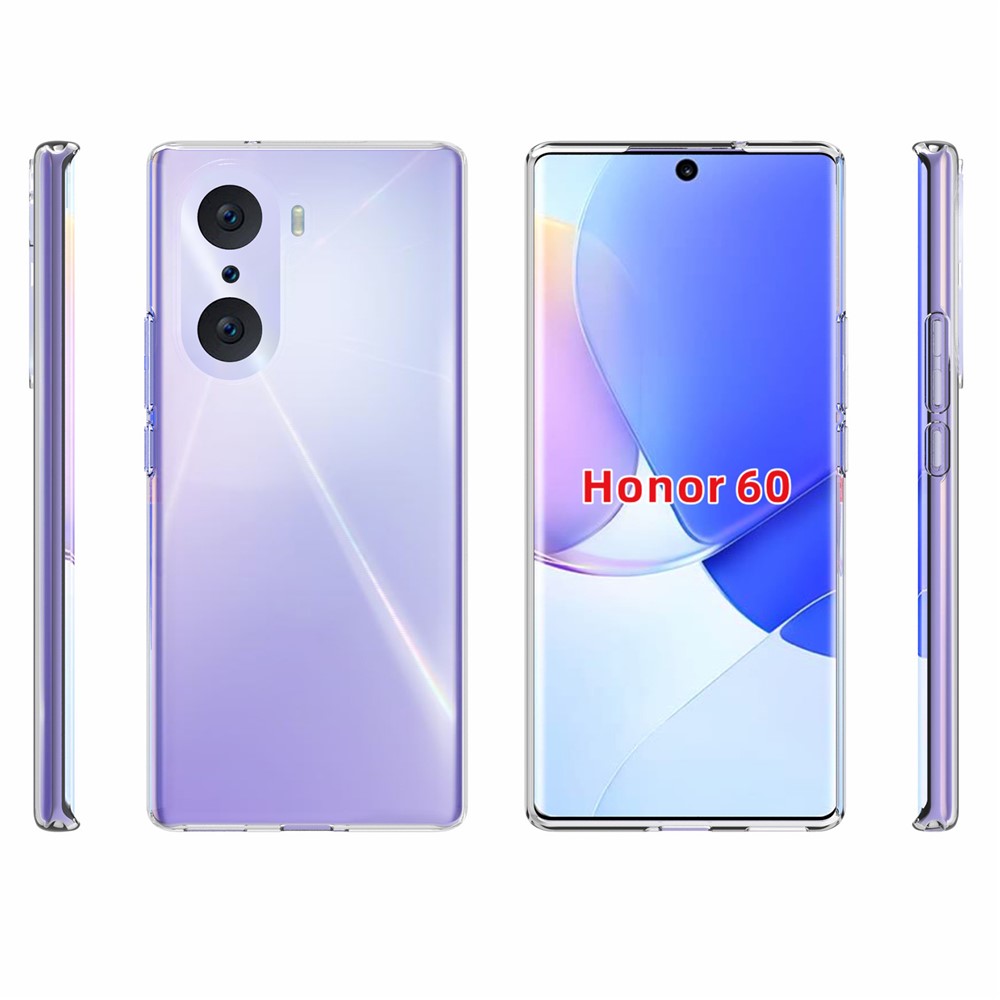 10Pcs/Pack Inner Watermark-resistant Clear Soft TPU Phone Protective Case Cover for Honor 60-7