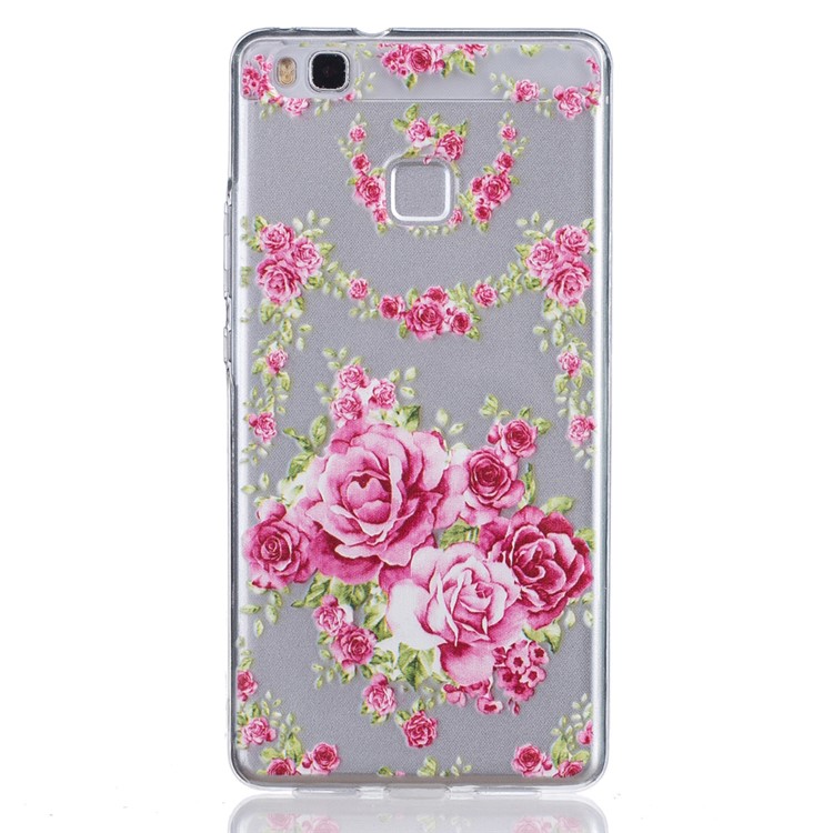 Embossed Thin TPU Protector Shell for Huawei P9 Lite / G9 Lite - Fresh Flower-1