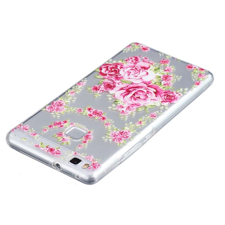 Embossed Thin TPU Protector Shell for Huawei P9 Lite / G9 Lite - Fresh Flower-3