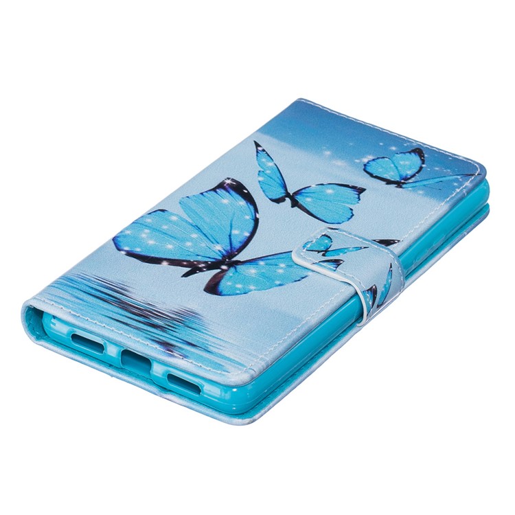 Embossed Leather Wallet Case for Huawei P9 Lite/G9 Lite - Blue Butterfly-5