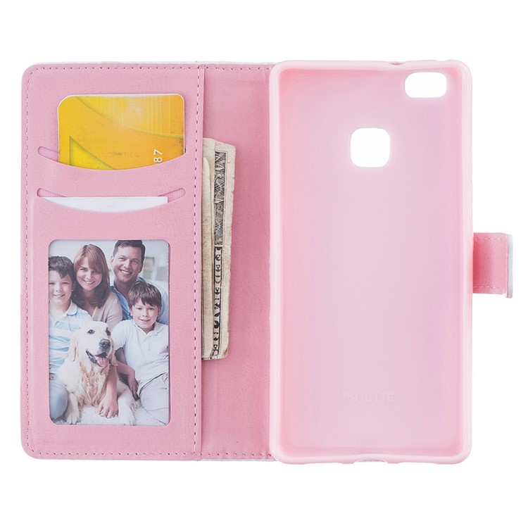 Embossed Flip Leather Magnetic Case for Huawei P9 Lite/G9 Lite - Girl Holding Macarons-6