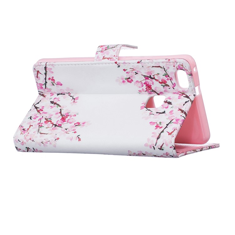 Embossment Stand Leather Wallet Case for Huawei P9 Lite/G9 Lite - Blooming Flower-4