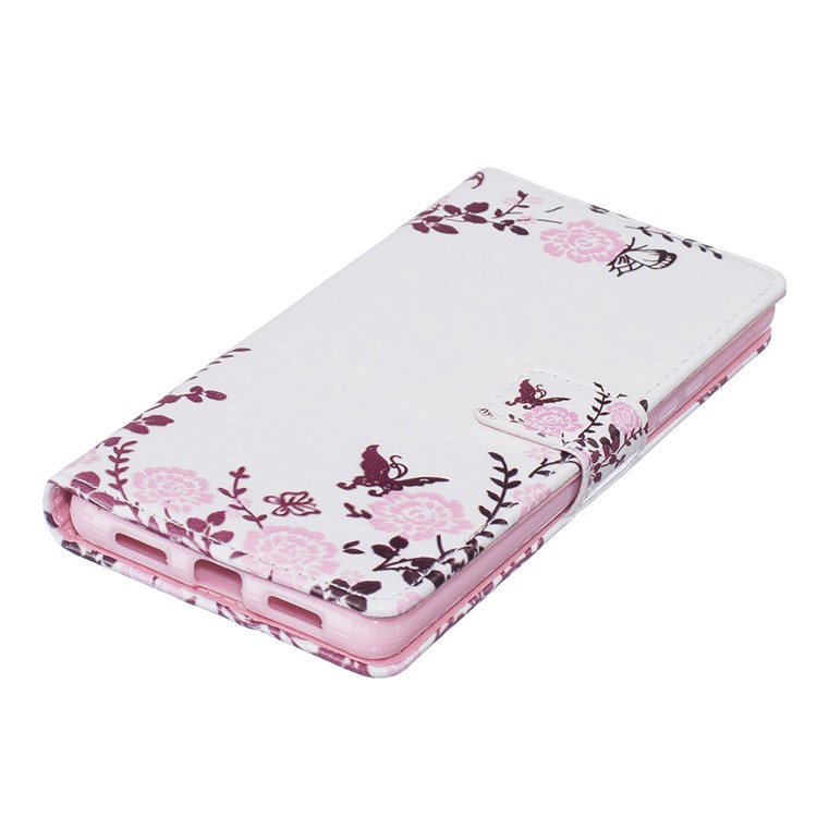Embossed Leather Case with Stand for Huawei P9 Lite/G9 Lite - Flowers and Butterflies-5