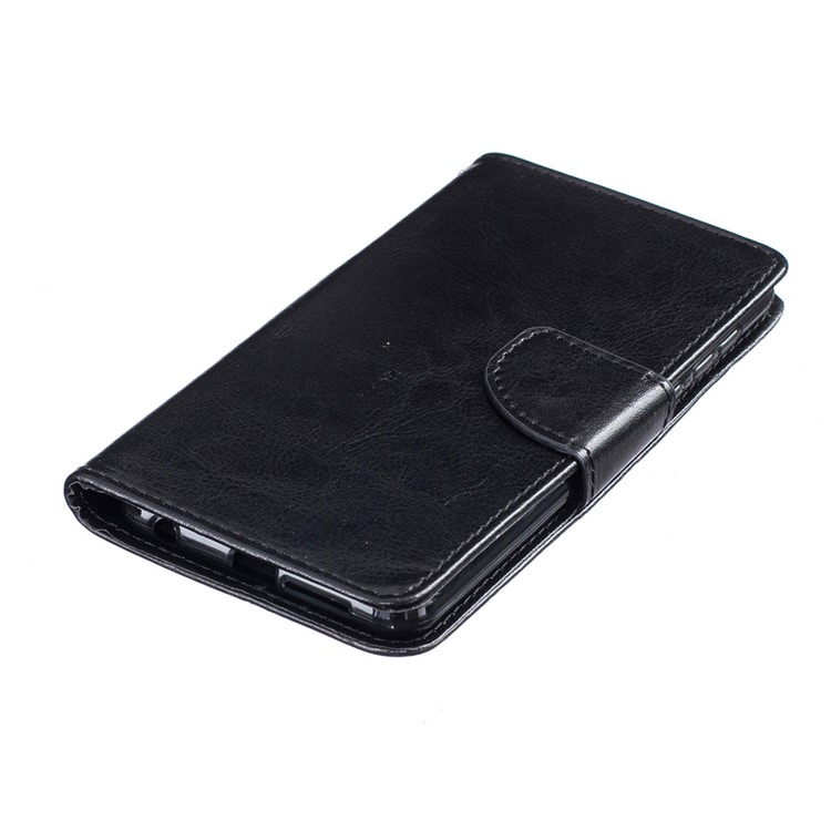Flip Stand Leather Wallet Case for Huawei Honor 8 - Black-5