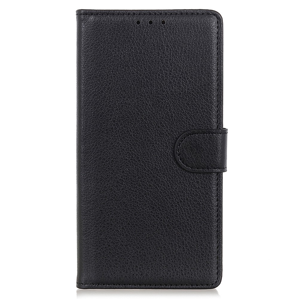 Classic Style Litchi Texture Drop-proof PU Leather Phone Case Stand Wallet Cover for Honor 60 Pro - Black-2