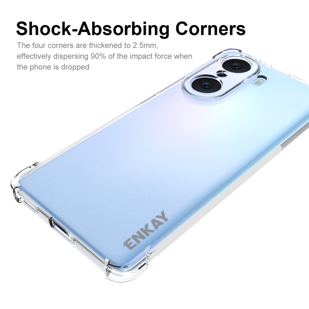 ENKAY Anti-slip Side Strip Enhanced Four Corner Protective TPU Phone Case for Honor 60 Pro-2