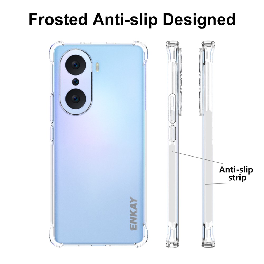 ENKAY Anti-slip Side Strip Enhanced Four Corner Protective TPU Phone Case for Honor 60 Pro-4
