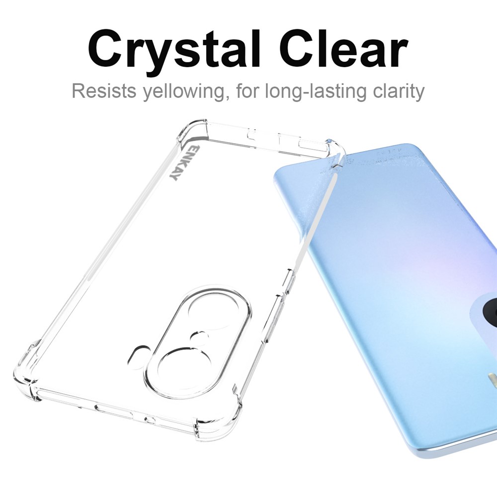 ENKAY Anti-slip Side Strip Enhanced Four Corner Protective TPU Phone Case for Honor 60 Pro-5