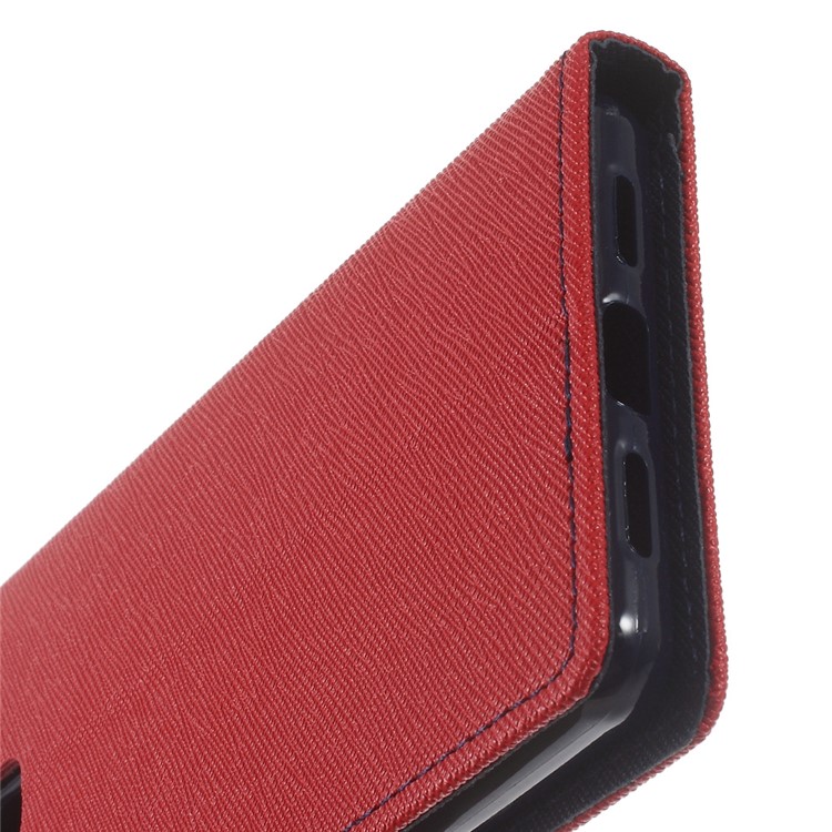 MERCURY GOOSPERY Fancy Diary Leather Cover for Huawei P9 Lite / G9 Lite - Red-7