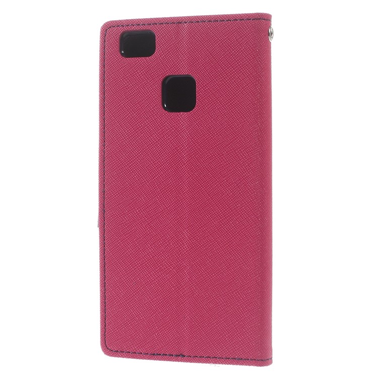 MERCURY GOOSPERY Fancy Diary Leather Wallet Cover for Huawei P9 Lite / G9 Lite - Rose-2