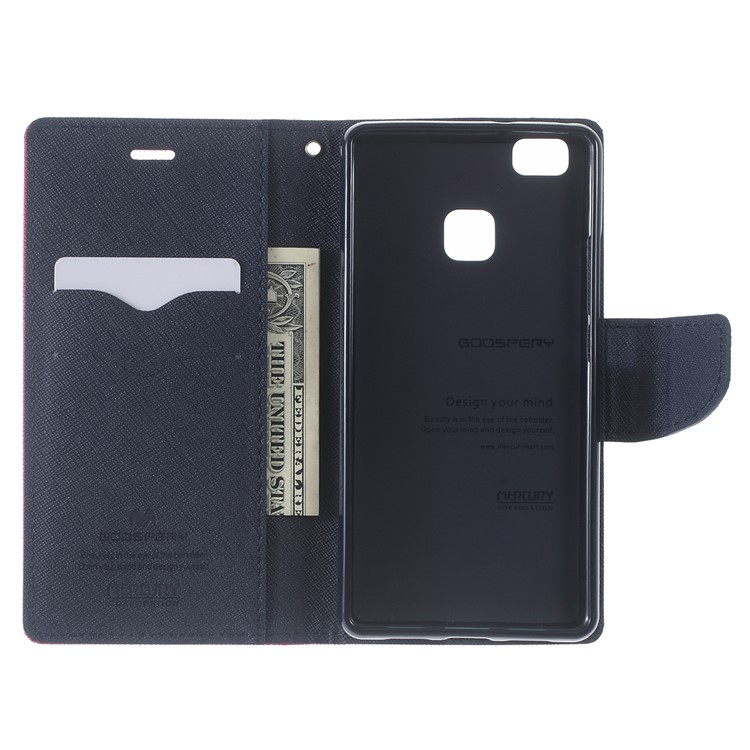 MERCURY GOOSPERY Fancy Diary Leather Wallet Cover for Huawei P9 Lite / G9 Lite - Rose-3