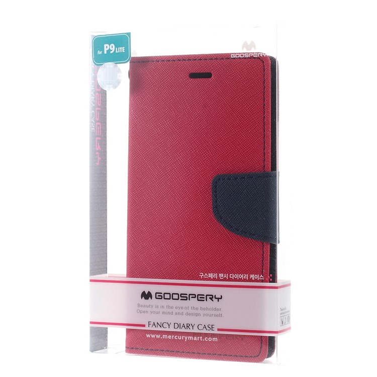 MERCURY GOOSPERY Fancy Diary Leather Wallet Cover for Huawei P9 Lite / G9 Lite - Rose-8