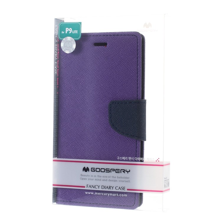 MERCURY GOOSPERY for Huawei P9 Lite / G9 Lite Fancy Diary Leather Case - Purple-8