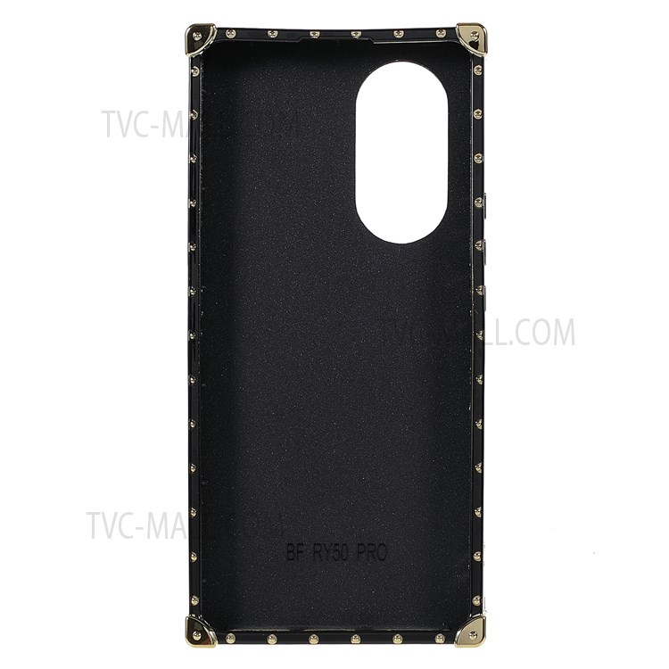 Mobile Phone Shell Bag TPU Phone Case Anti-scratch Ethnic Pattern Printing Electroplating Buckles Cover for Honor 50 Pro - Blue and White Porcelain-3