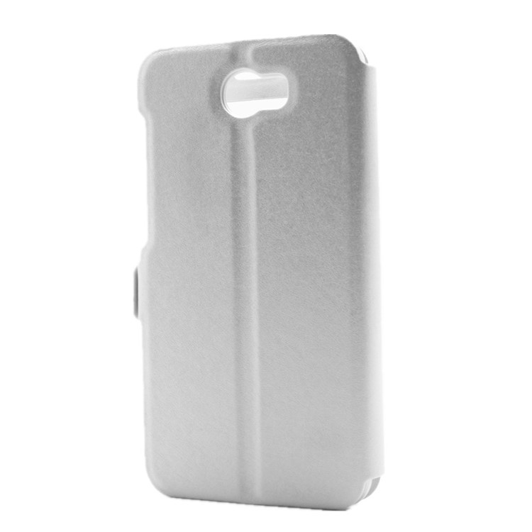 Silk Texture Dual Window Leather Cover for Huawei Y5II / Y5 II - White-3